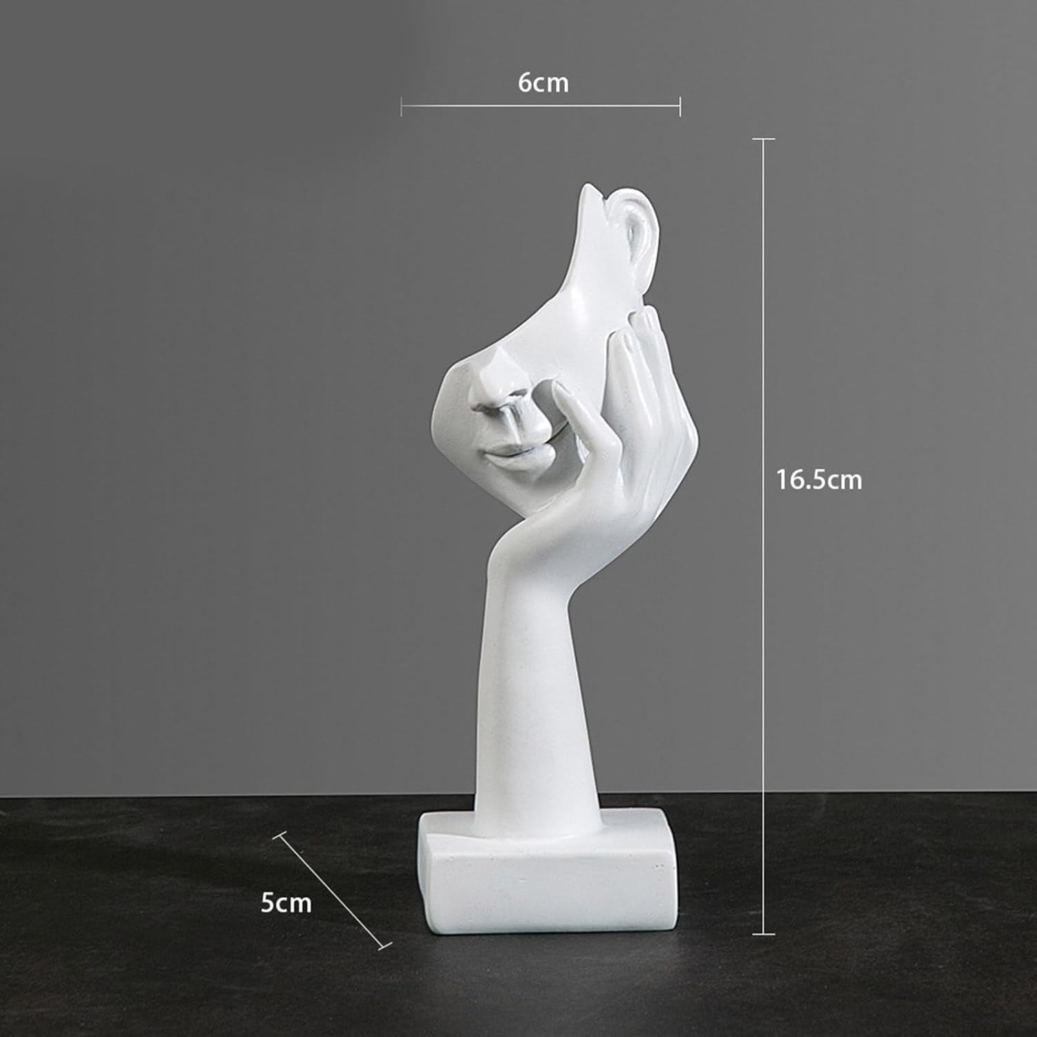 Abstract Face Sculpture Resin Thinker Statue - home decor by Extoril
