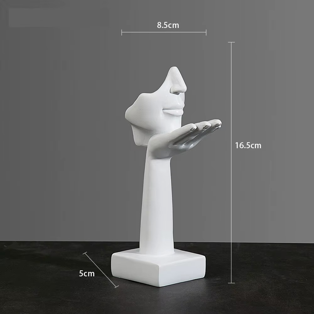 Abstract Face Sculpture Resin Thinker Statue - home decor by Extoril