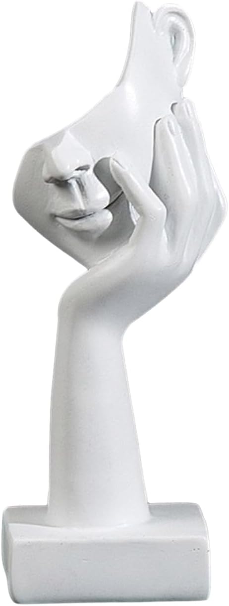 Abstract Face Sculpture Resin Thinker Statue - home decor by Extoril