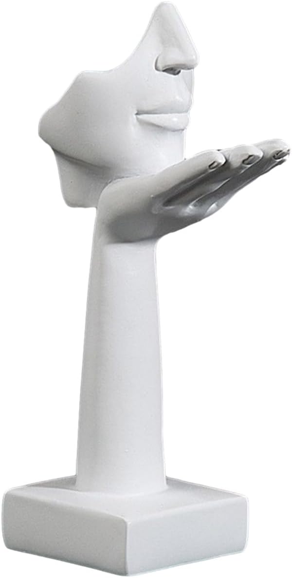 Abstract Face Sculpture Resin Thinker Statue - home decor by Extoril