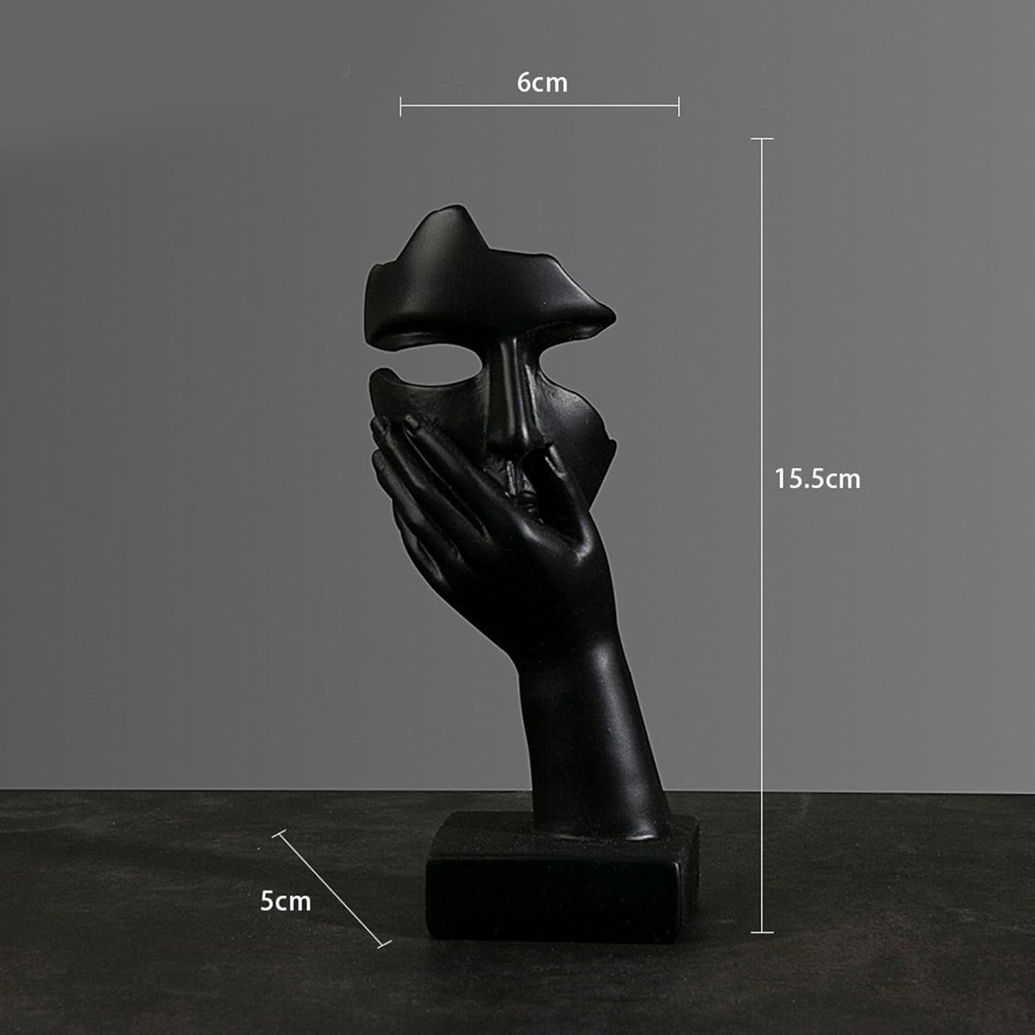 Abstract Face Sculpture Resin Thinker Statue - home decor by Extoril