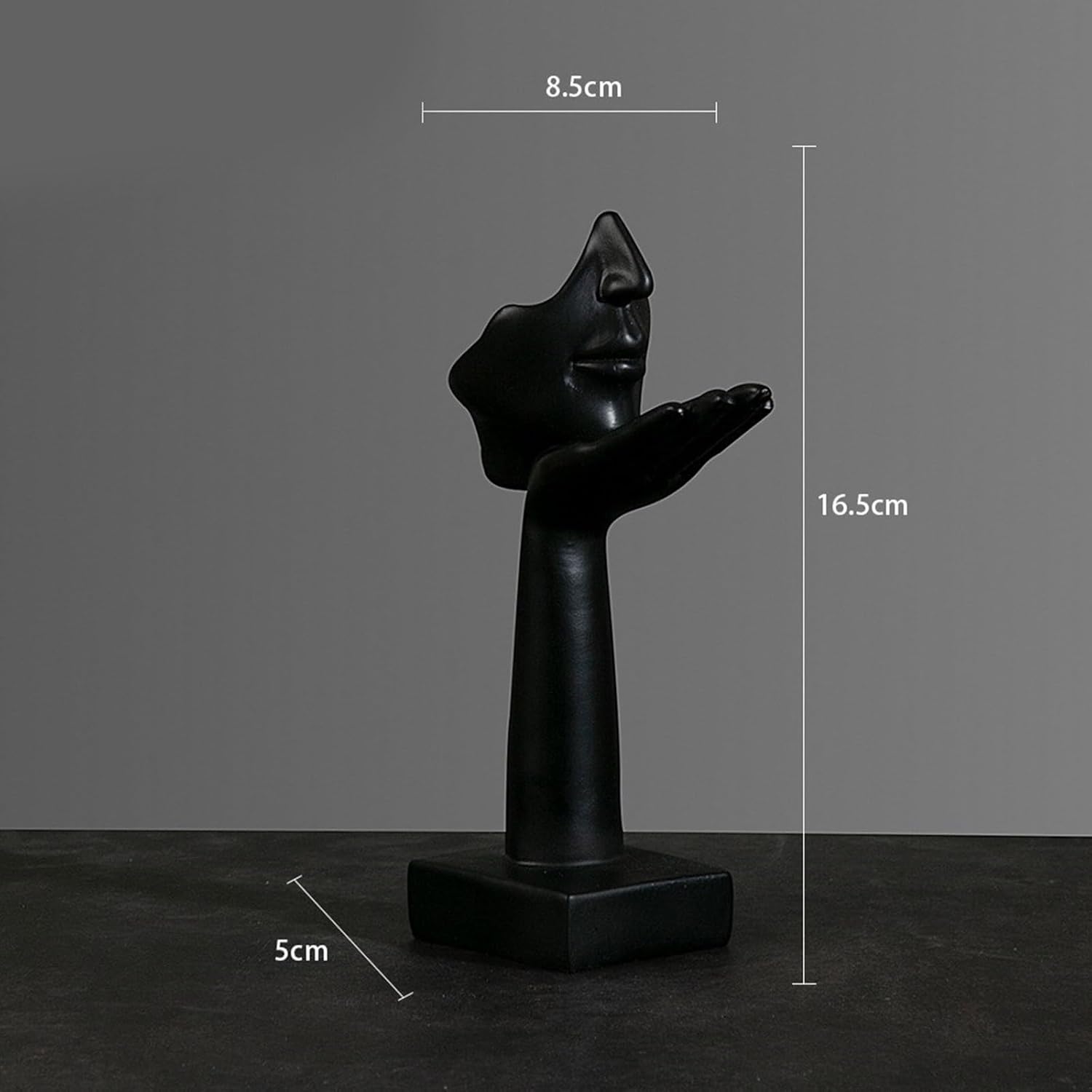 Abstract Face Sculpture Resin Thinker Statue - home decor by Extoril