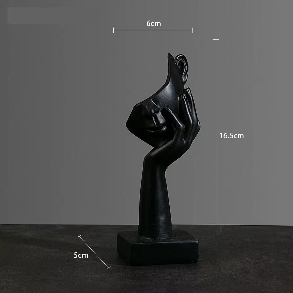 Abstract Face Sculpture Resin Thinker Statue - home decor by Extoril