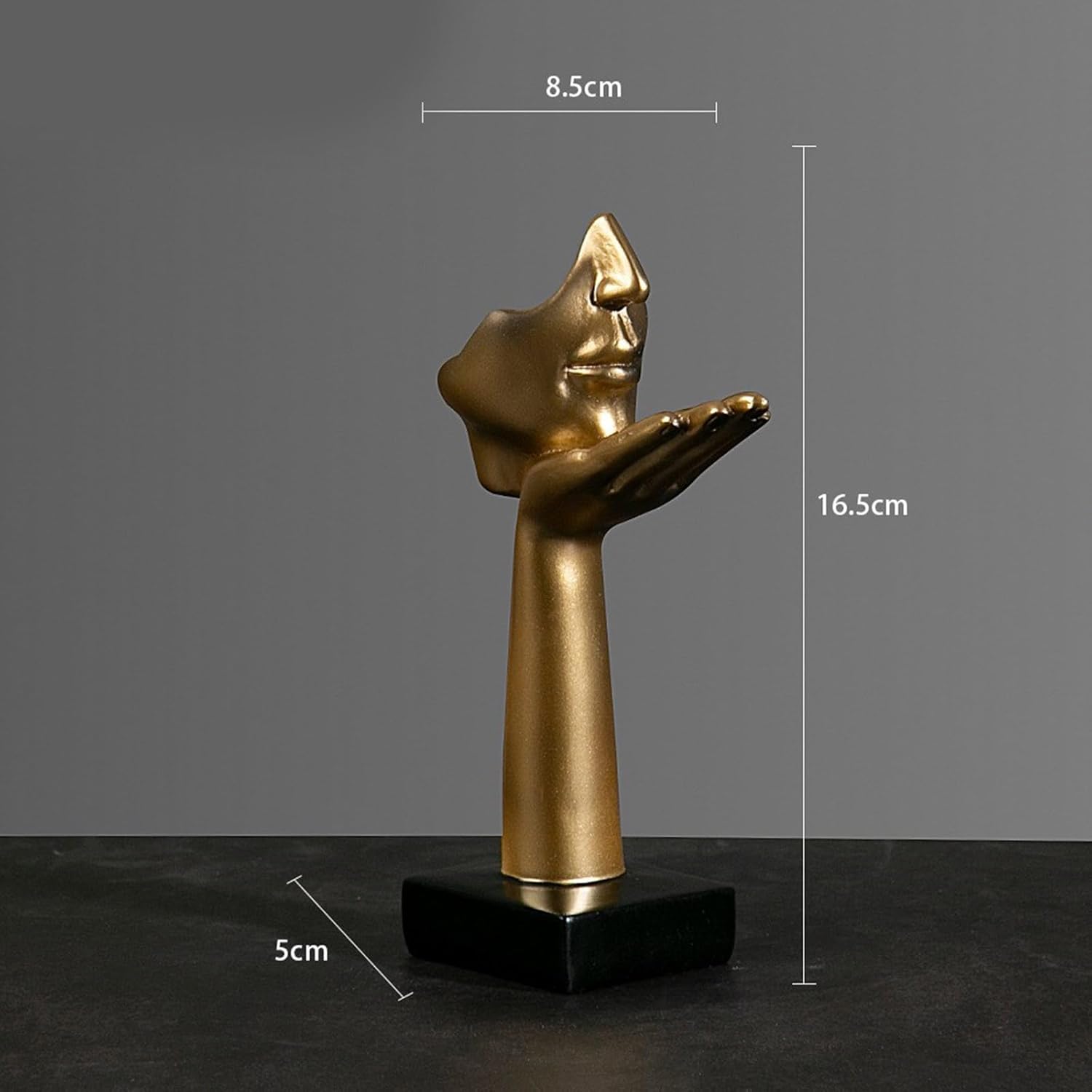 Abstract Face Sculpture Resin Thinker Statue - home decor by Extoril