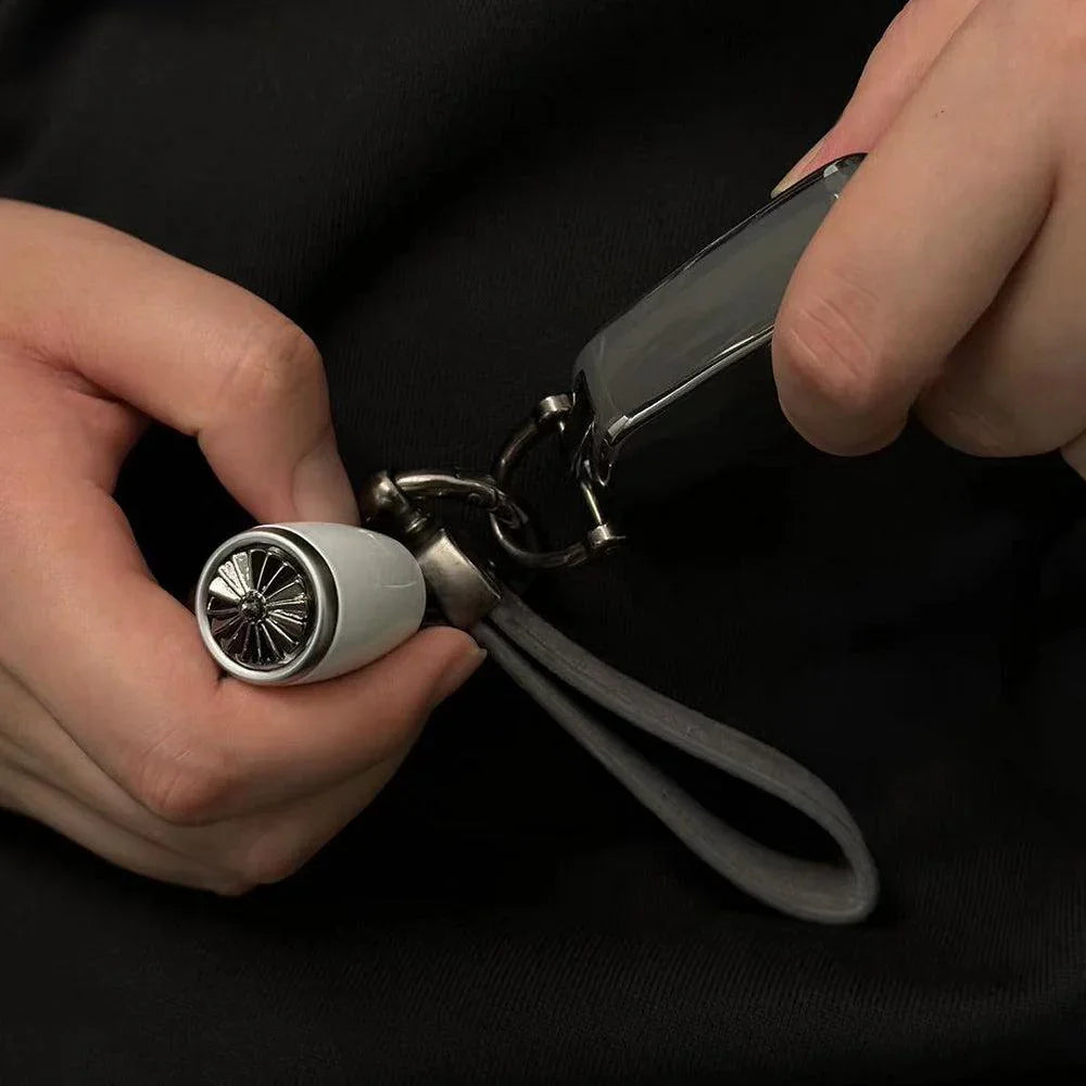 Aircraft Turbofan Jet Engine Keychain - Gadget by Extoril