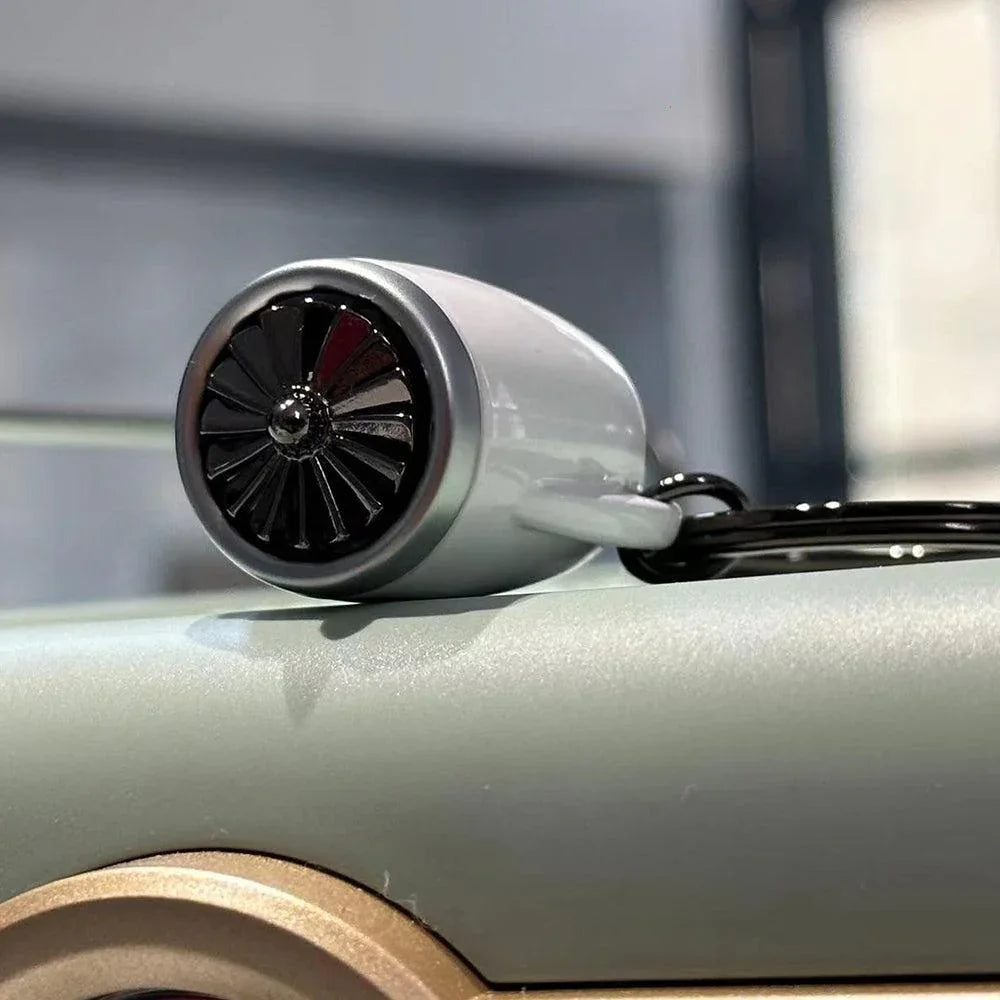 Aircraft Turbofan Jet Engine Keychain - Gadget by Extoril