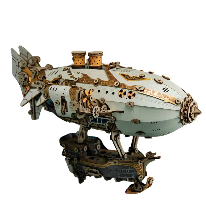 Steampunk Navigator Airship 3D Wooden Puzzle Kit - 3D Wooden Puzzle by Extoril