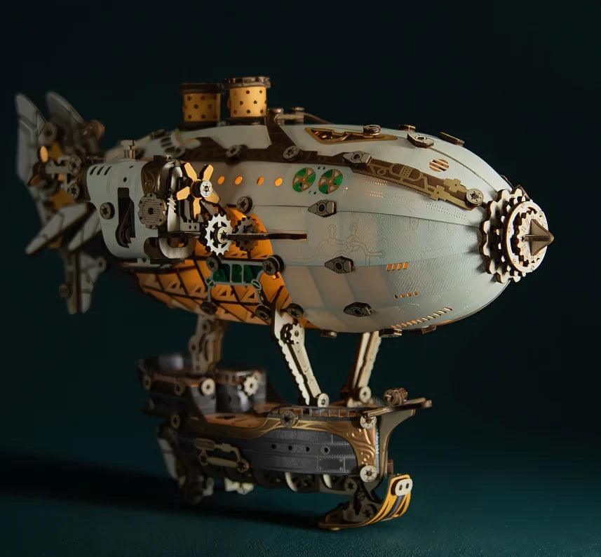 Steampunk Navigator Airship 3D Wooden Puzzle Kit - 3D Wooden Puzzle by Extoril