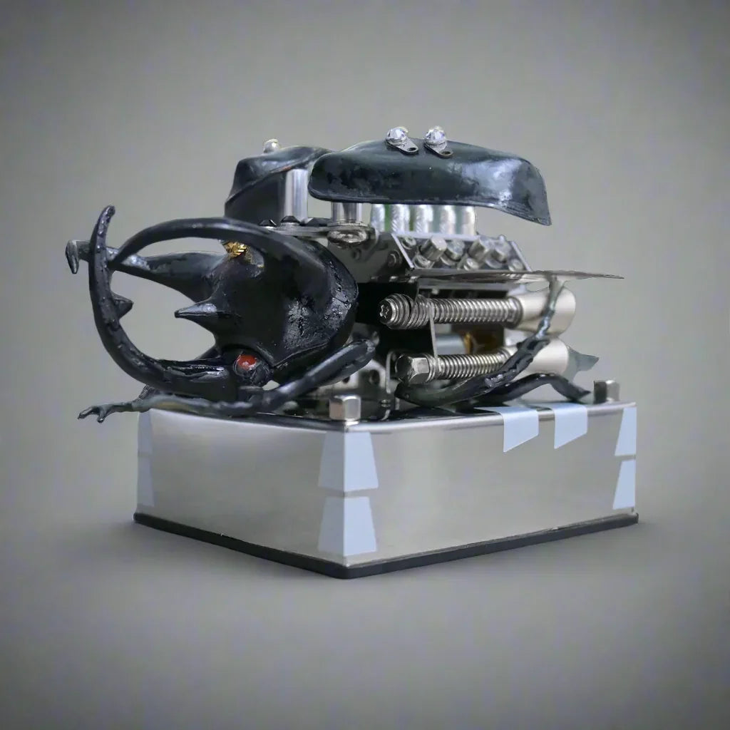 DIY V8 Engine Model Kit - Premium Metal Mechanical Beetle - home decor by Extoril