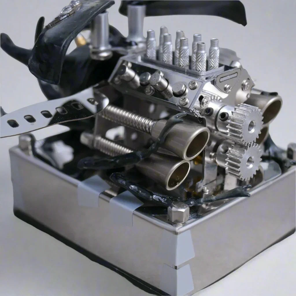 DIY V8 Engine Model Kit - Premium Metal Mechanical Beetle - home decor by Extoril
