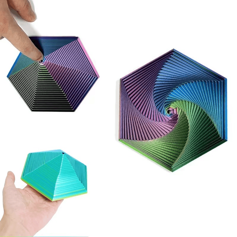 Hypnotic Fractal Fidget Hexagon - Gadget by Extoril