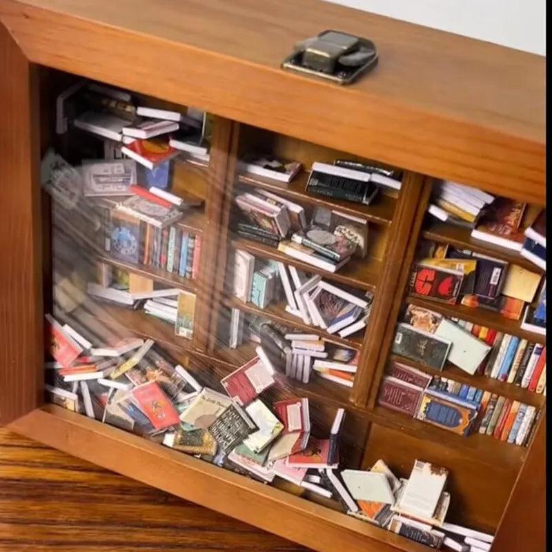 Original Anxiety Bookshelf with 260 Mini Books - DIY Booknooks by Extoril