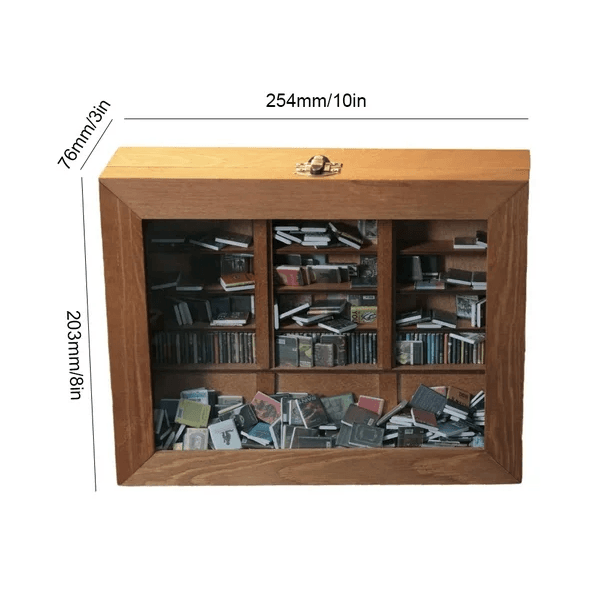 Original Anxiety Bookshelf with 260 Mini Books - DIY Booknooks by Extoril