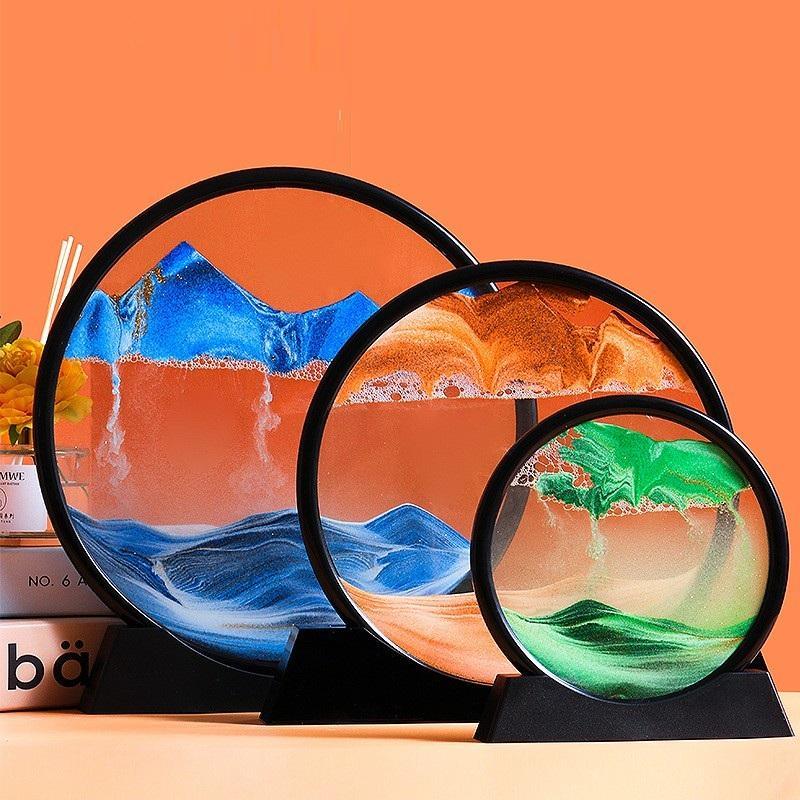 Tranquility Flow - 3D Rotating Sand Art - home decor by Extoril