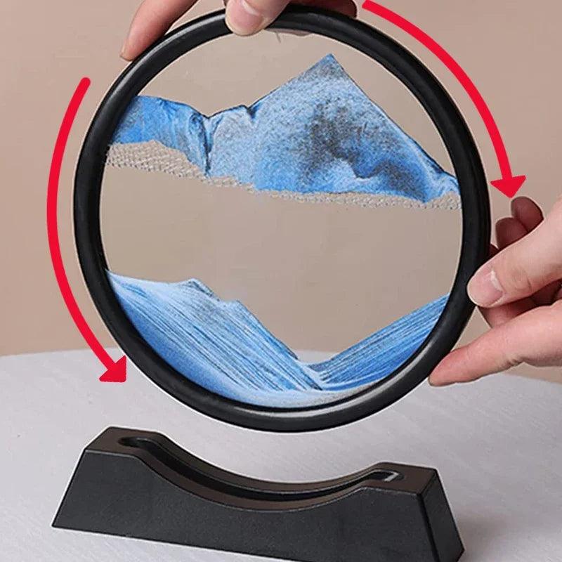 Tranquility Flow - 3D Rotating Sand Art - home decor by Extoril