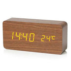 NatureSense Wooden LED Alarm Clock - home decor by Extoril