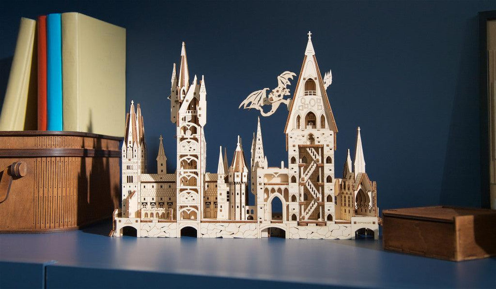 Hogwarts Magical Castle 3D Wooden Puzzle Kit - 3D Wooden Puzzle by Extoril