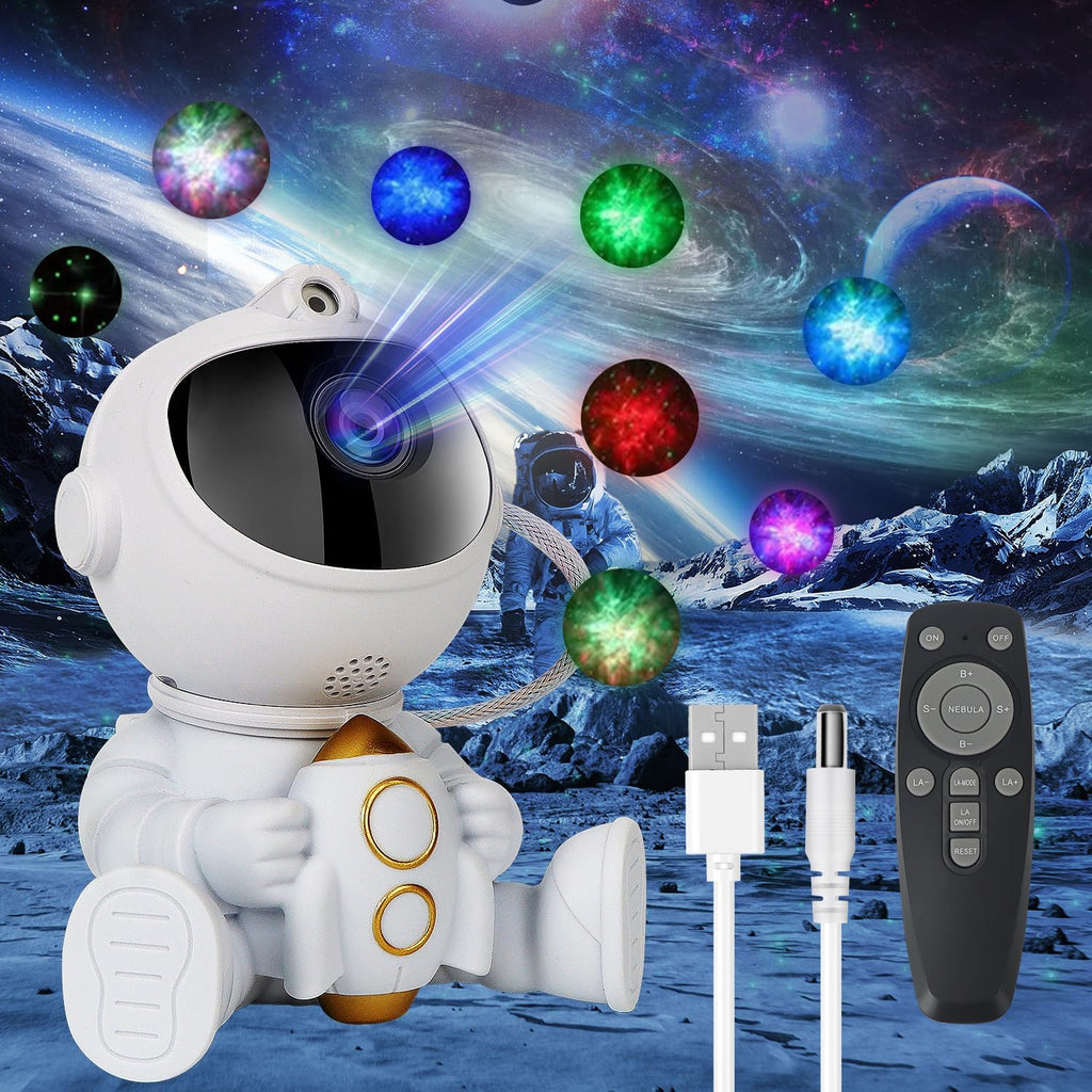 Astronaut Star Projector Galaxy Night Light with Remote - Gadget by Extoril