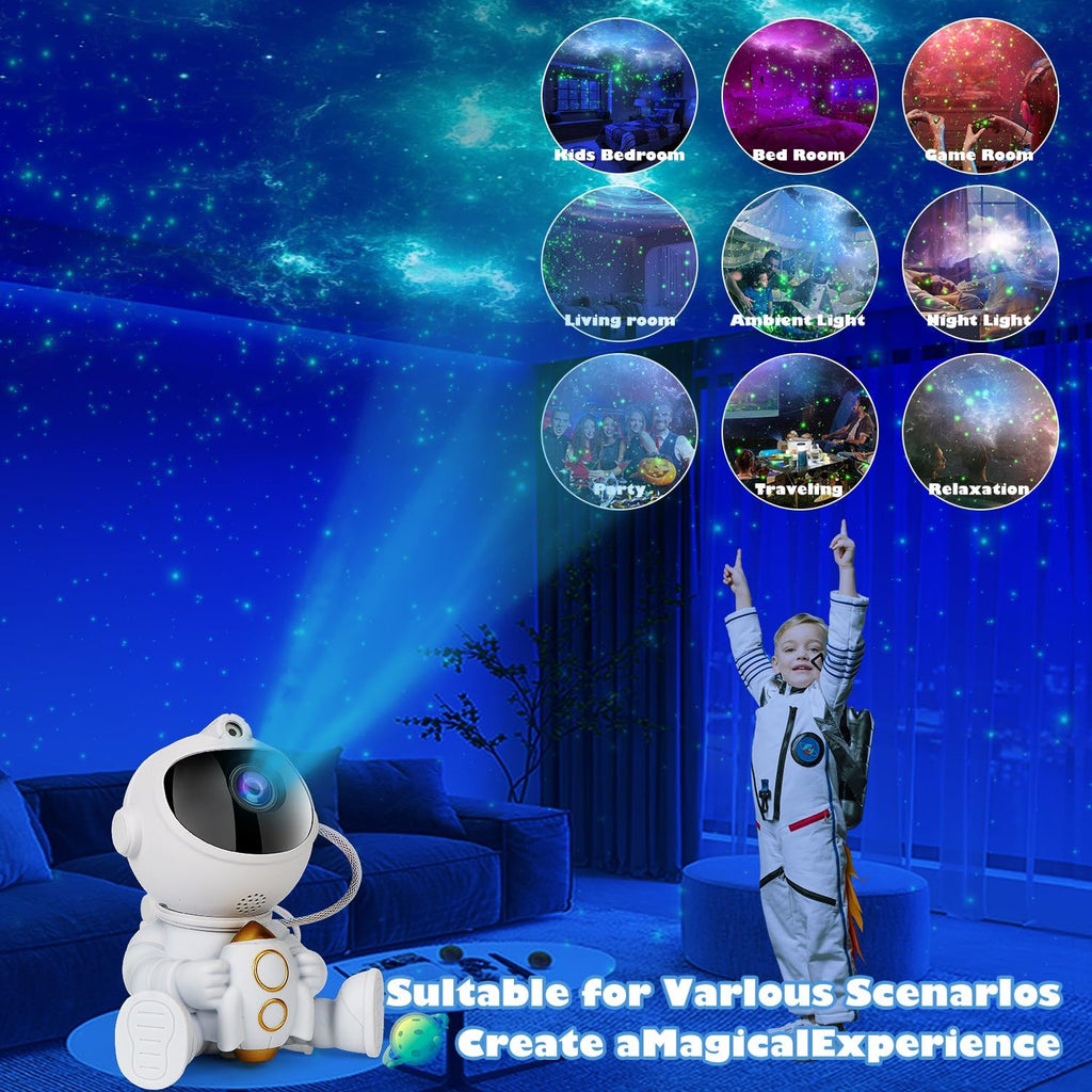 Astronaut Star Projector Galaxy Night Light with Remote - Gadget by Extoril