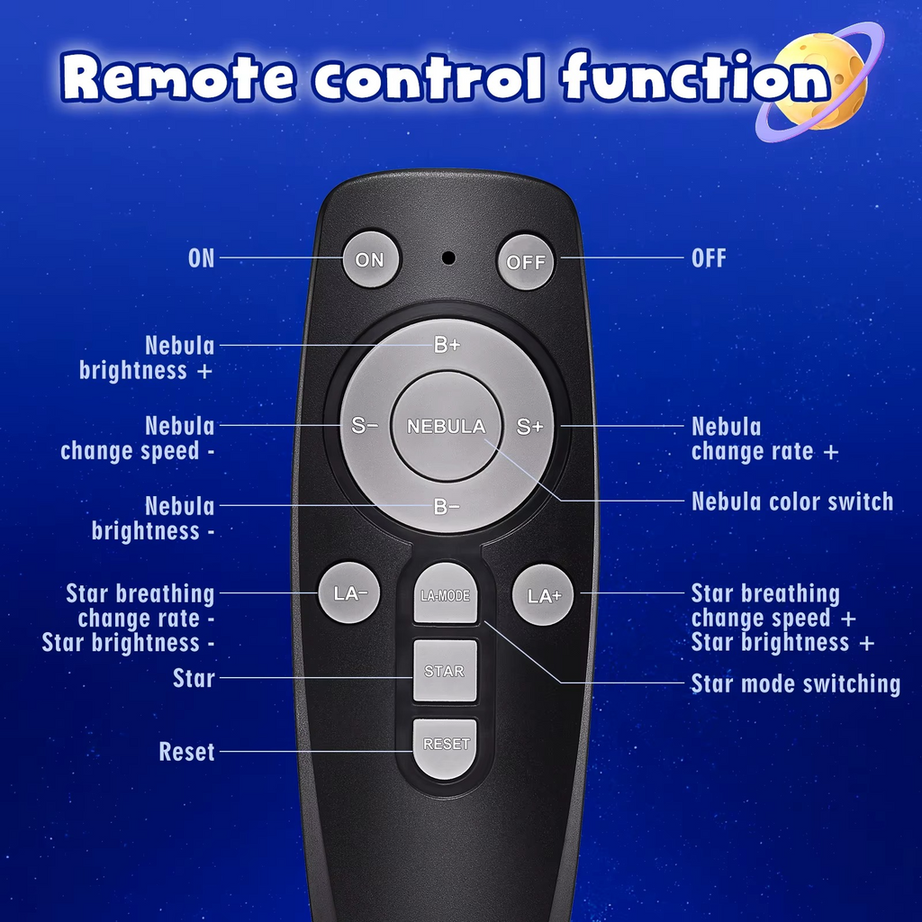 Astronaut Star Projector Galaxy Night Light with Remote - Gadget by Extoril