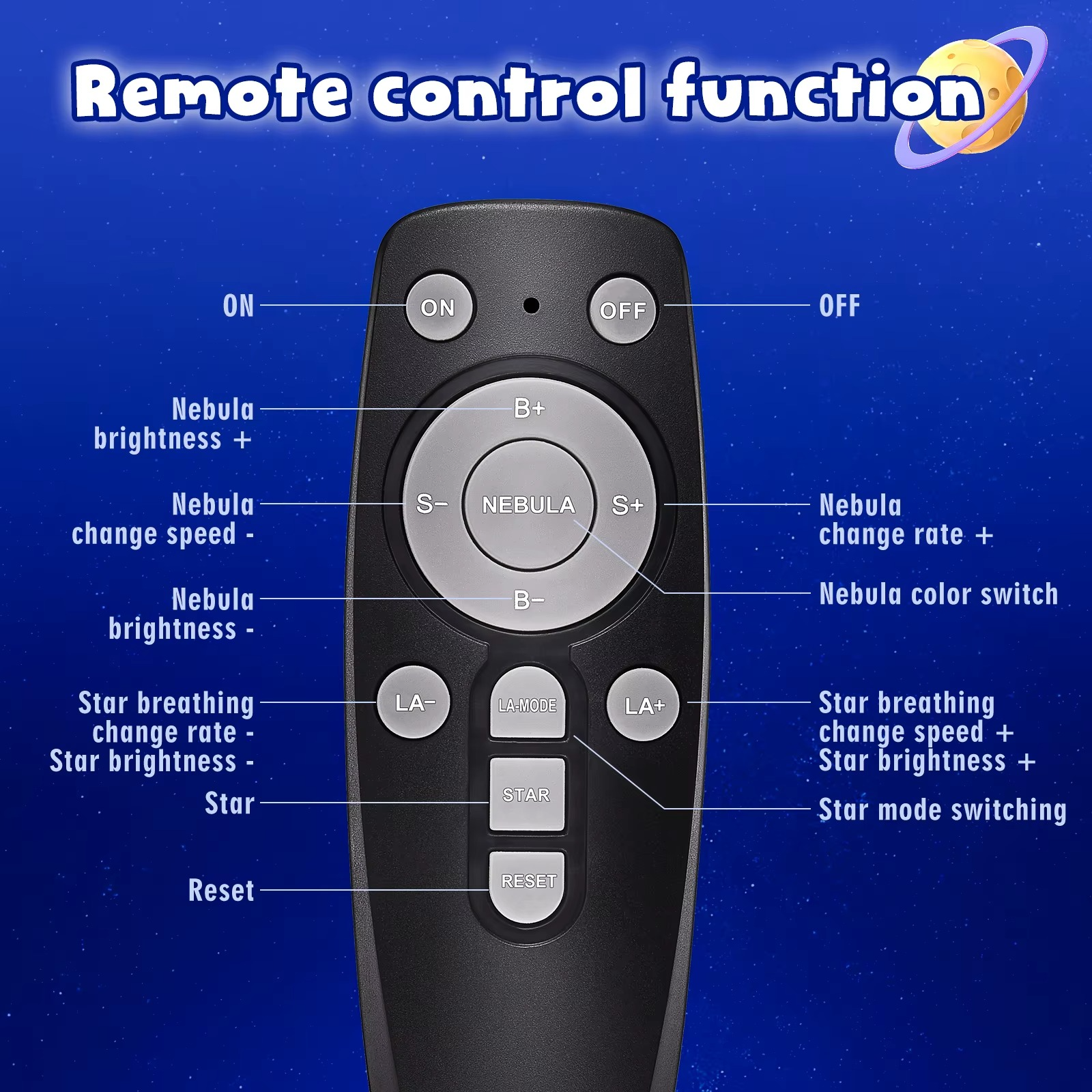 Astronaut Star Projector Galaxy Night Light with Remote - Gadget by Extoril