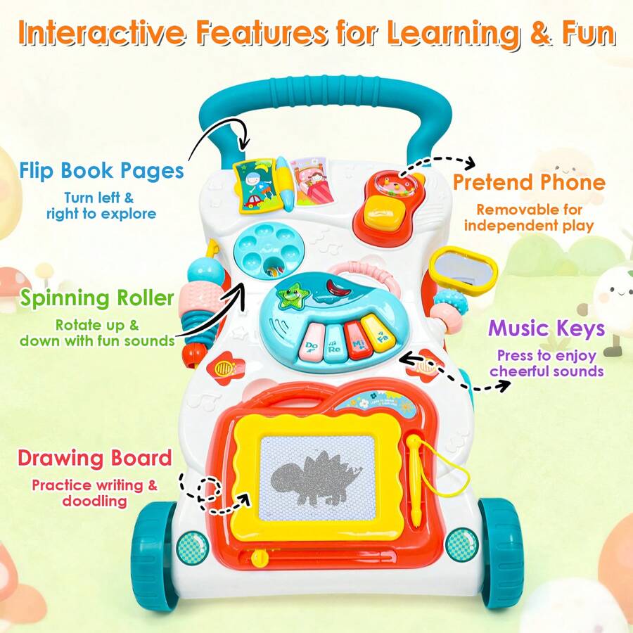 Baby Push Walker Activity Center With Music - Gadget by Extoril