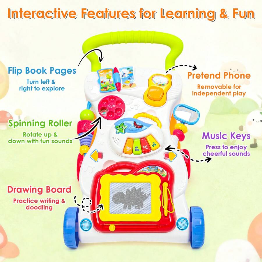Baby Push Walker Activity Center With Music - Gadget by Extoril
