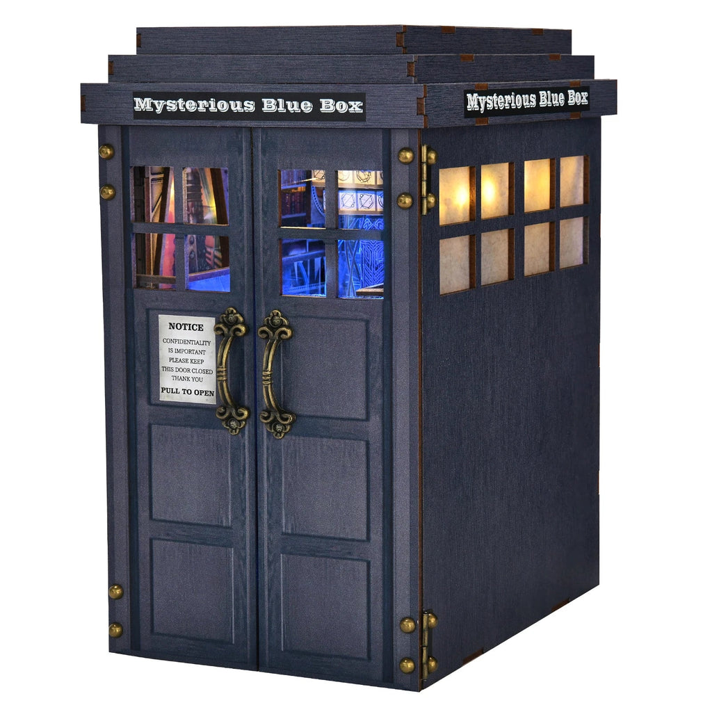 Diy Book Nook Shelf - Mysterious Blue Box - DIY Booknooks by Extoril