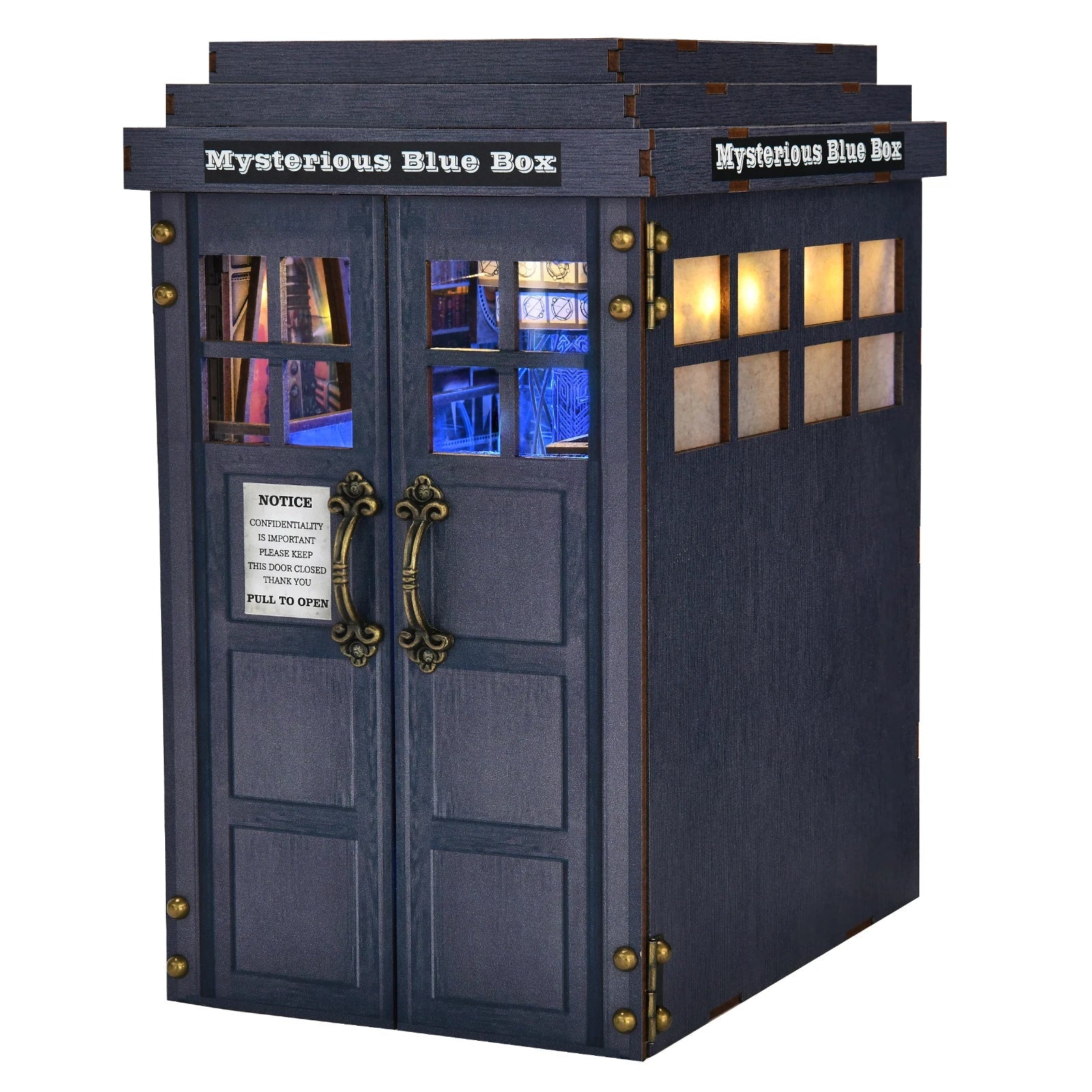Diy Book Nook Shelf - Mysterious Blue Box - DIY Booknooks by Extoril