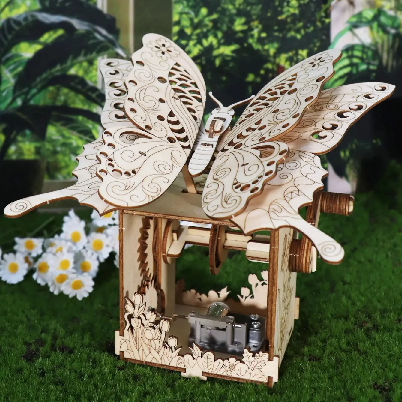 Butterfly Music Box 3D Wooden Puzzle Kit - 3D Wooden Puzzle by Extoril