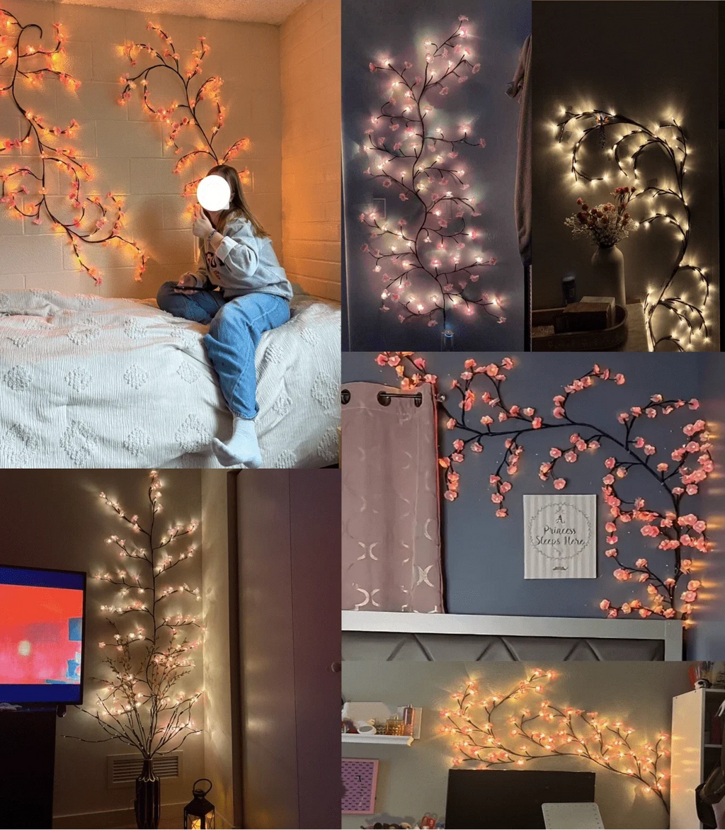 Bendable Cherry Blossom Branch LED Light - home decor by Extoril