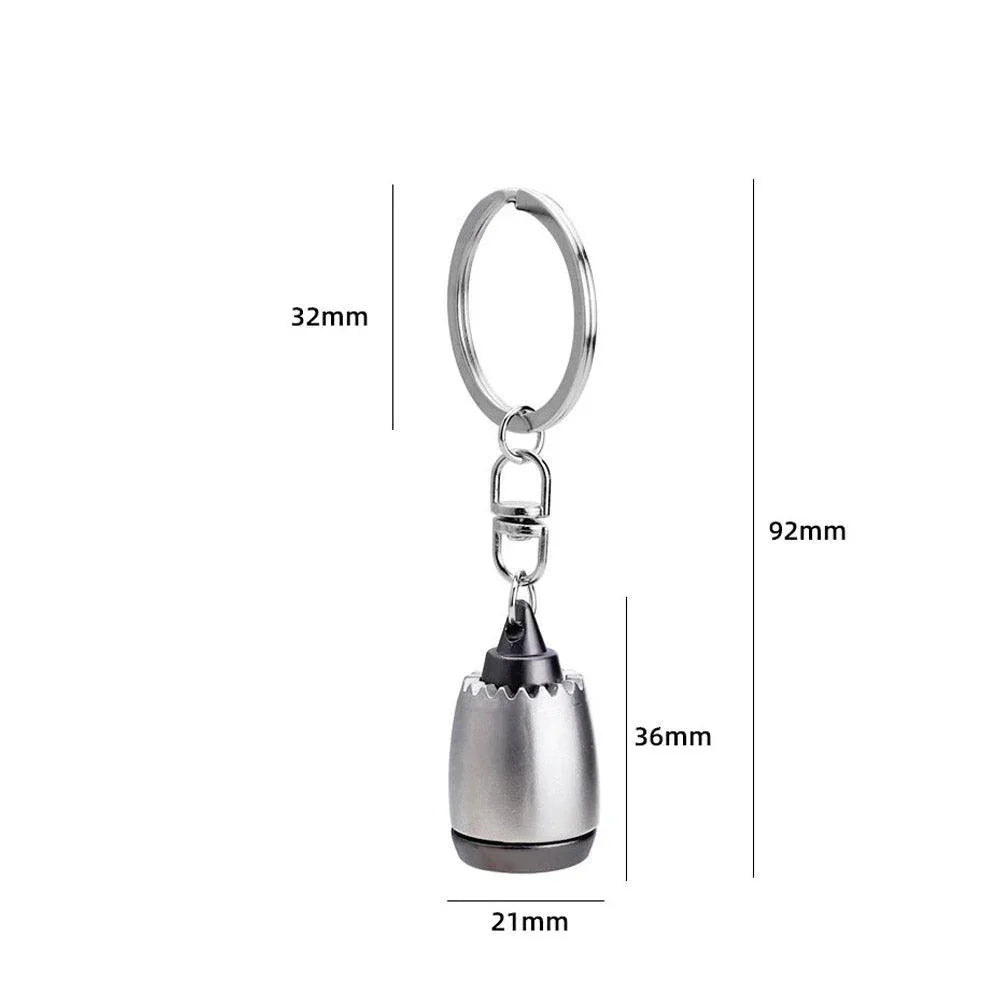 CNC Turbofan Engine Keychain Metal - Gadget by Extoril