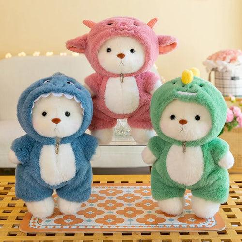 Cute Soft Teddy Bear Plush Toy with Removable Hoodie - Figurine by Extoril