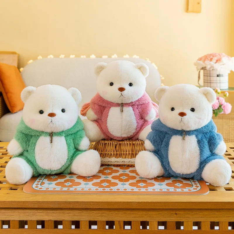 Cute Soft Teddy Bear Plush Toy with Removable Hoodie - Figurine by Extoril