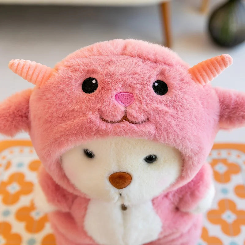 Cute Soft Teddy Bear Plush Toy with Removable Hoodie - Figurine by Extoril
