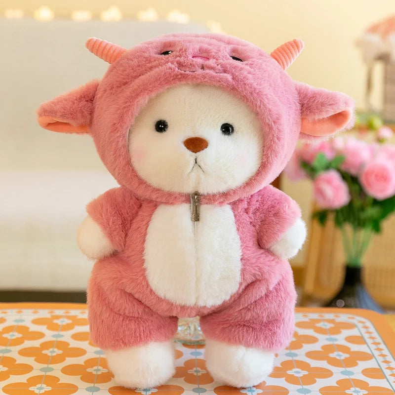 Cute Soft Teddy Bear Plush Toy with Removable Hoodie - Figurine by Extoril