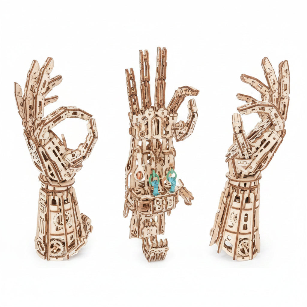 Cyber Hand Wooden Mechanical Gauntlet Kit - 3D Wooden Puzzle by Extoril