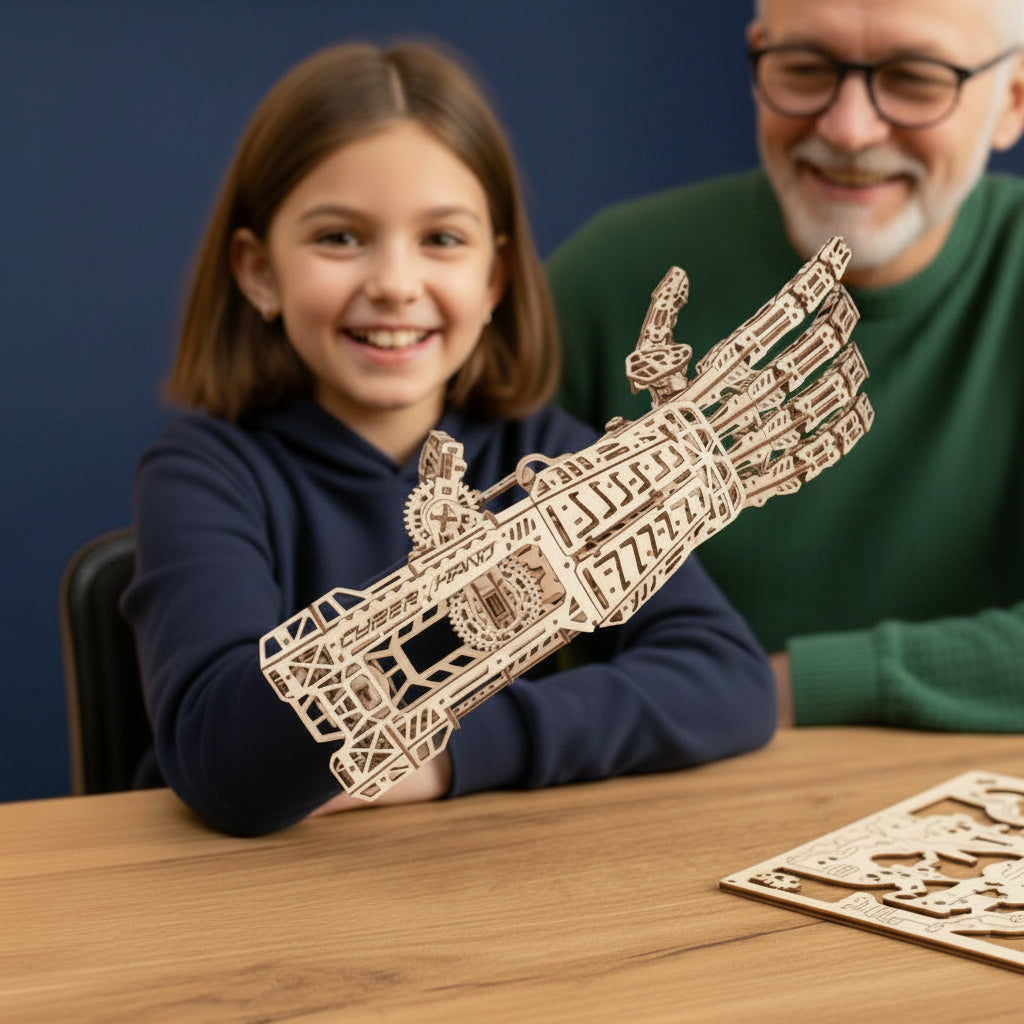 Cyber Hand Wooden Mechanical Gauntlet Kit - 3D Wooden Puzzle by Extoril