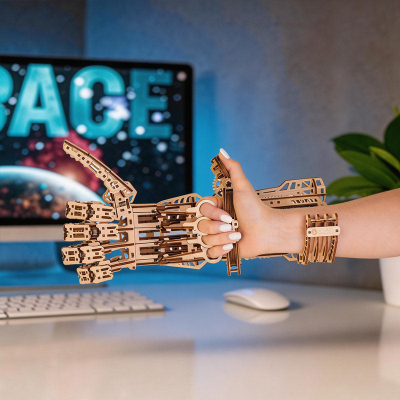 Cyber Hand Wooden Mechanical Gauntlet Kit - 3D Wooden Puzzle by Extoril