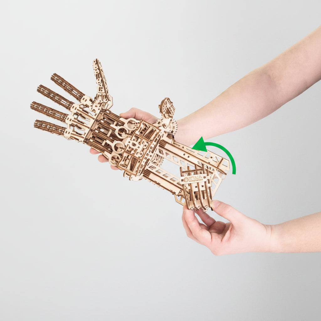 Cyber Hand Wooden Mechanical Gauntlet Kit - 3D Wooden Puzzle by Extoril