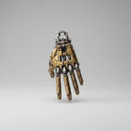 Cybernetic Hand Pendant Steampunk Necklace - Gadget by Extoril