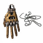 Cybernetic Hand Pendant Steampunk Necklace - Gadget by Extoril