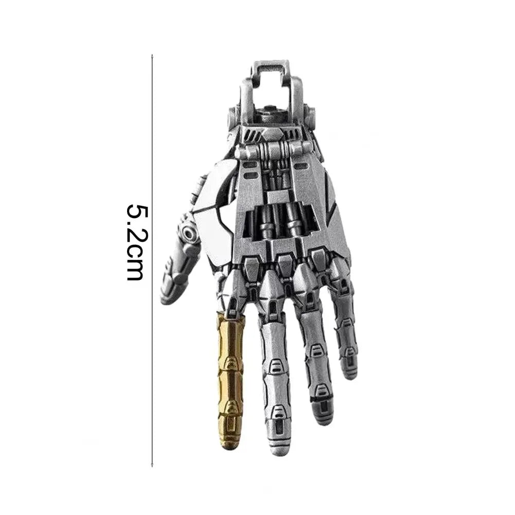 Cybernetic Hand Pendant Steampunk Necklace - Gadget by Extoril