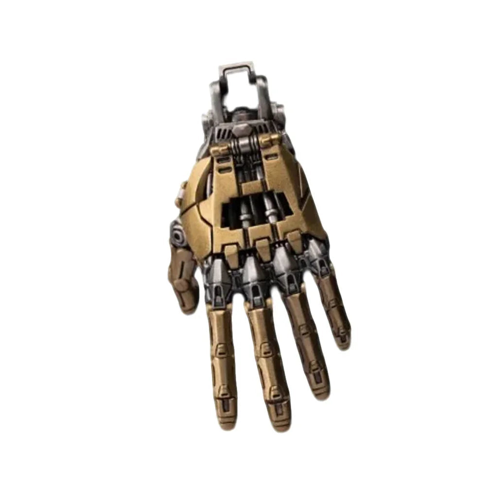 Cybernetic Hand Pendant Steampunk Necklace - Gadget by Extoril
