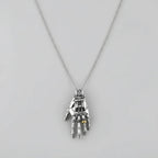 Cybernetic Hand Pendant Steampunk Necklace - Gadget by Extoril