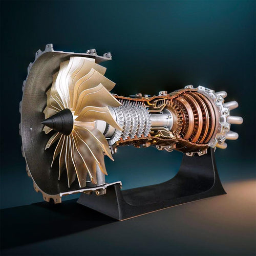 DIY 1/20 Scale TR900 Aircraft Turbofan Engine Model Kit 150+PCS - DIY Engine Model by Extoril