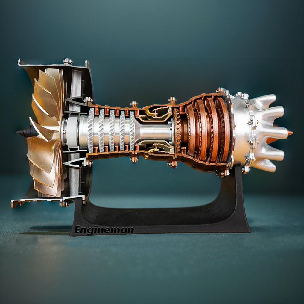 DIY 1/20 Scale TR900 Aircraft Turbofan Engine Model Kit 150+PCS - DIY Engine Model by Extoril