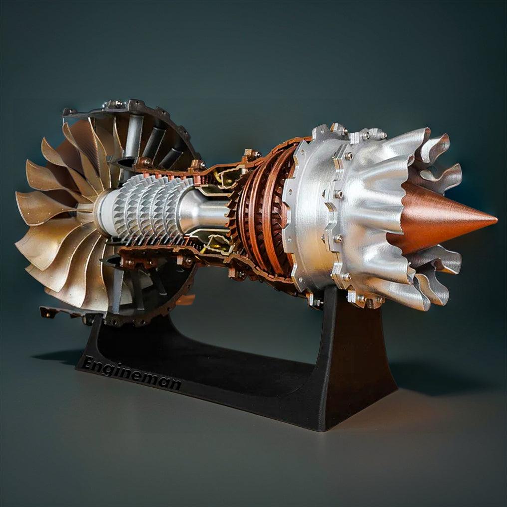 DIY 1/20 Scale TR900 Aircraft Turbofan Engine Model Kit 150+PCS - DIY Engine Model by Extoril