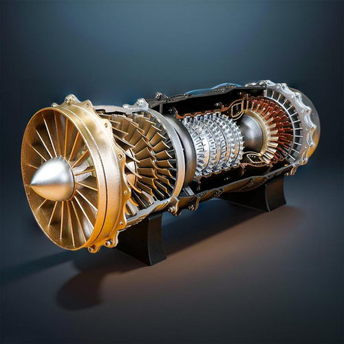 DIY 1/20 WS-15 Turbofan Engine Model Kit that Works - 150+Pcs - DIY Engine Model by Extoril