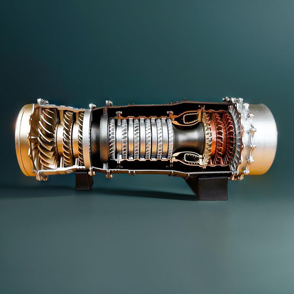 DIY 1/20 WS-15 Turbofan Engine Model Kit that Works - 150+Pcs - DIY Engine Model by Extoril